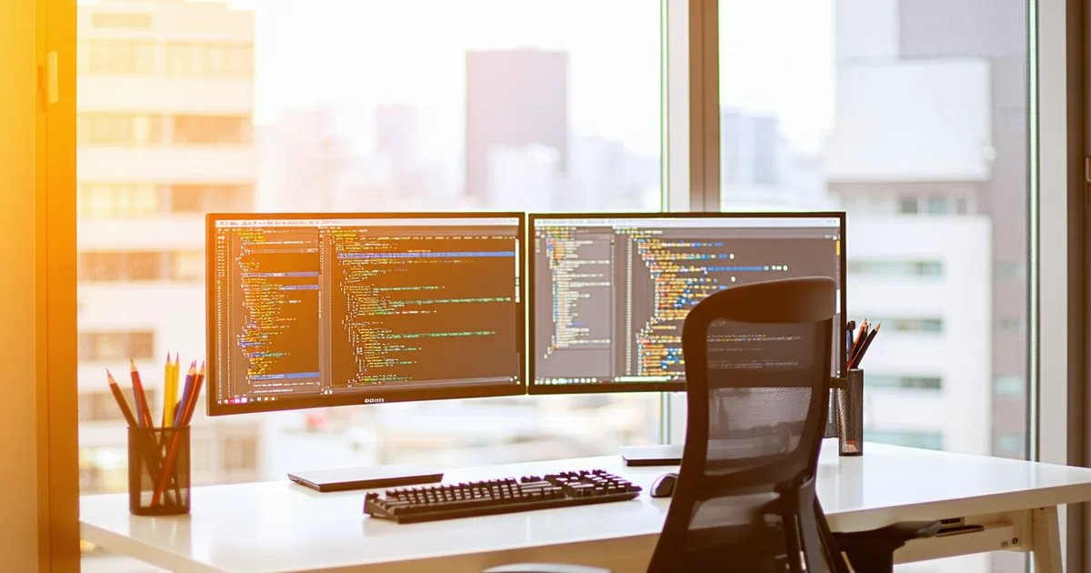 Engineer at their desk, focused on growth and skill development, professional and aspiring